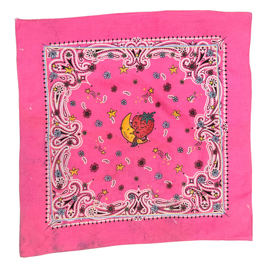 Vintage Bandana Bandanas VINTAGE Pink