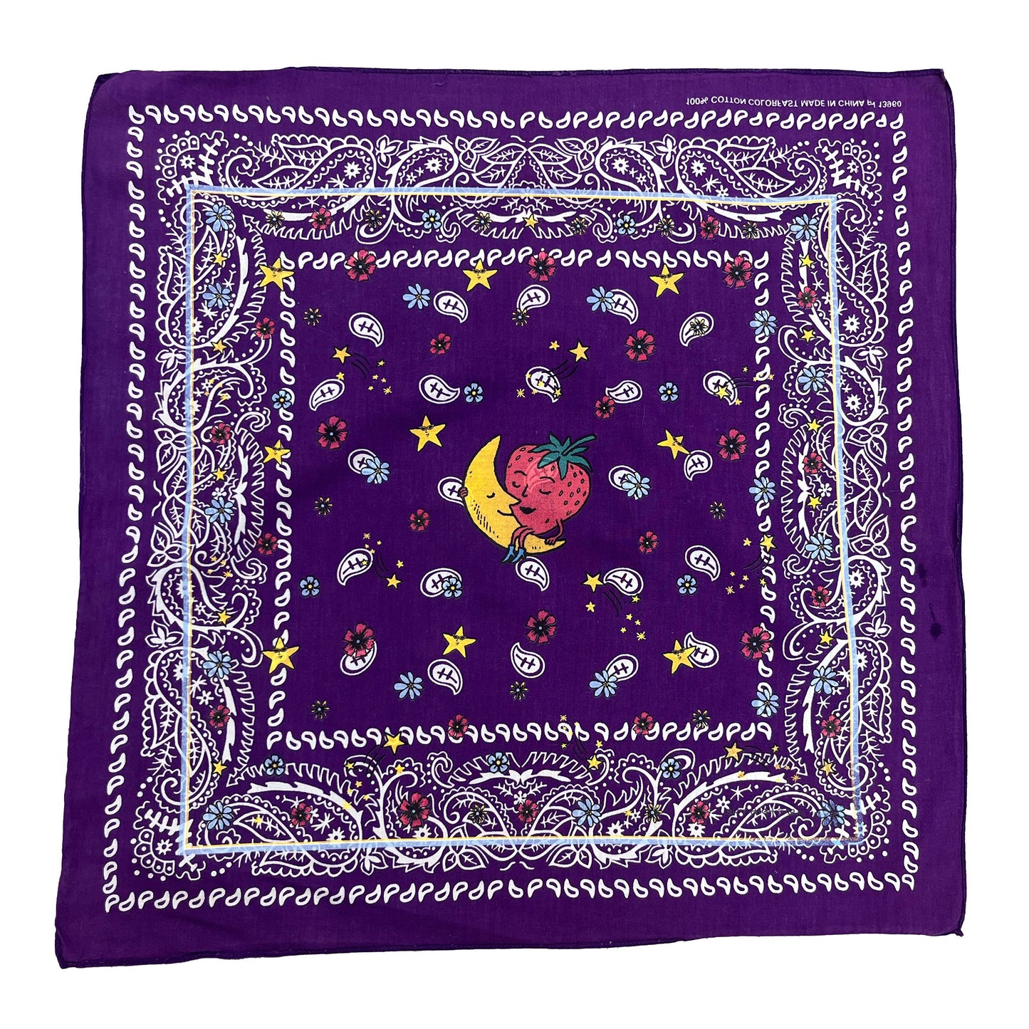 Vintage Bandana Bandanas VINTAGE Purple