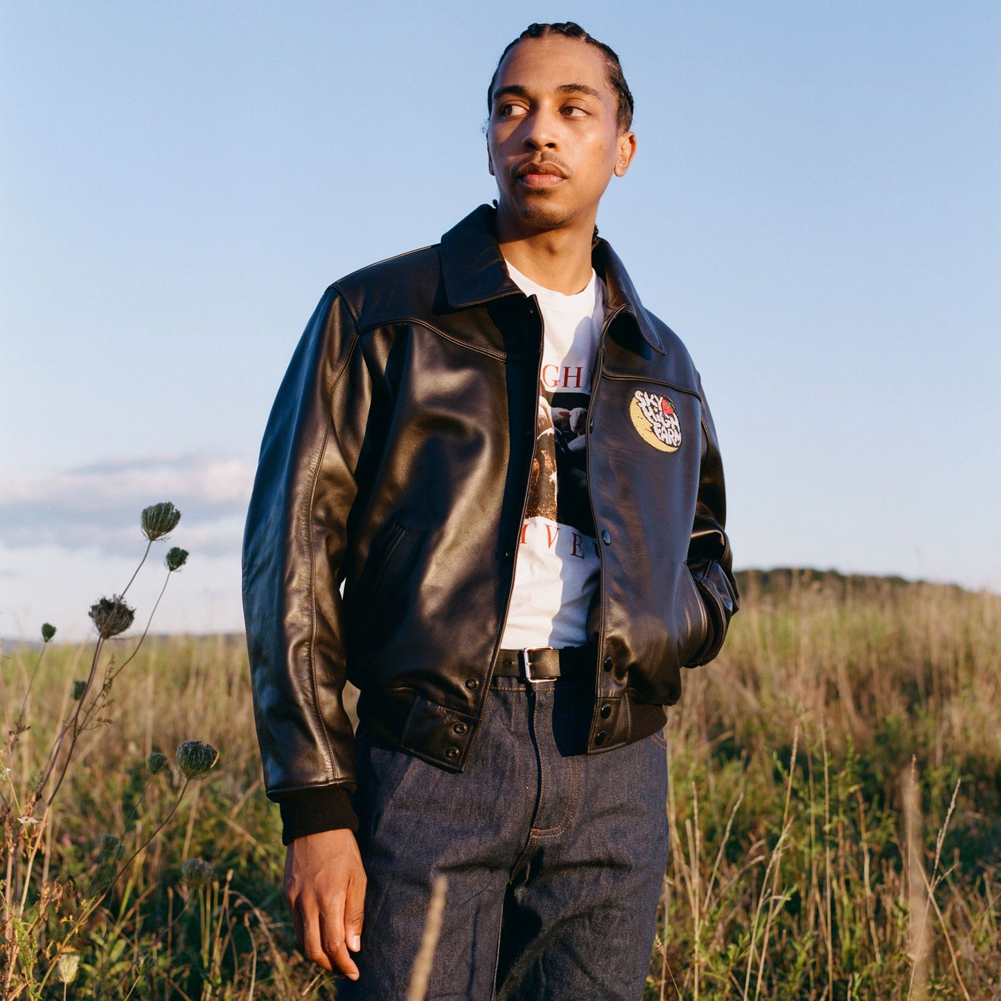 Logo Jacket Leather Coats & Jackets Sky High Farm Goods 