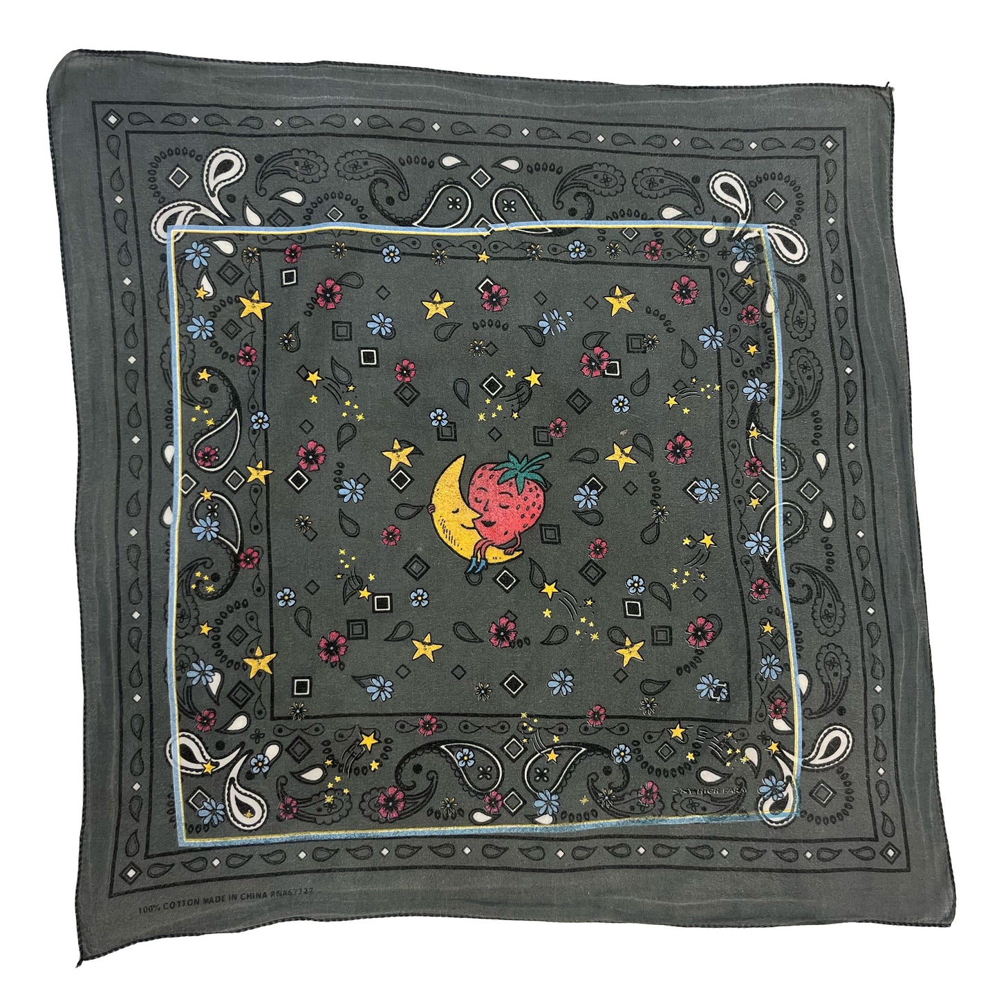 Vintage Bandana Bandanas VINTAGE Grey 