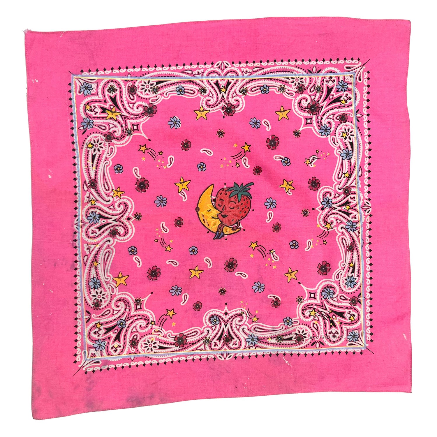 Vintage Bandana Bandanas VINTAGE Pink 