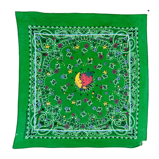 Vintage Bandana Bandanas VINTAGE Green 