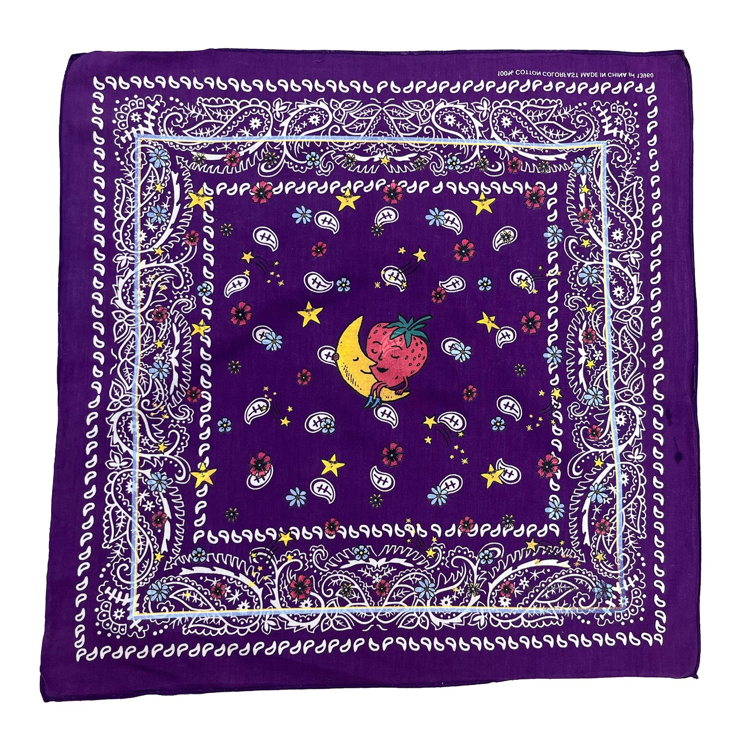 Vintage Bandana Bandanas VINTAGE Purple 