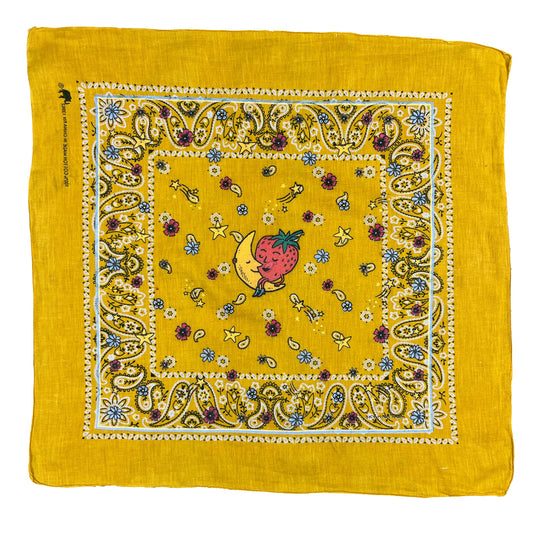 Vintage Bandana Bandanas VINTAGE Yellow 