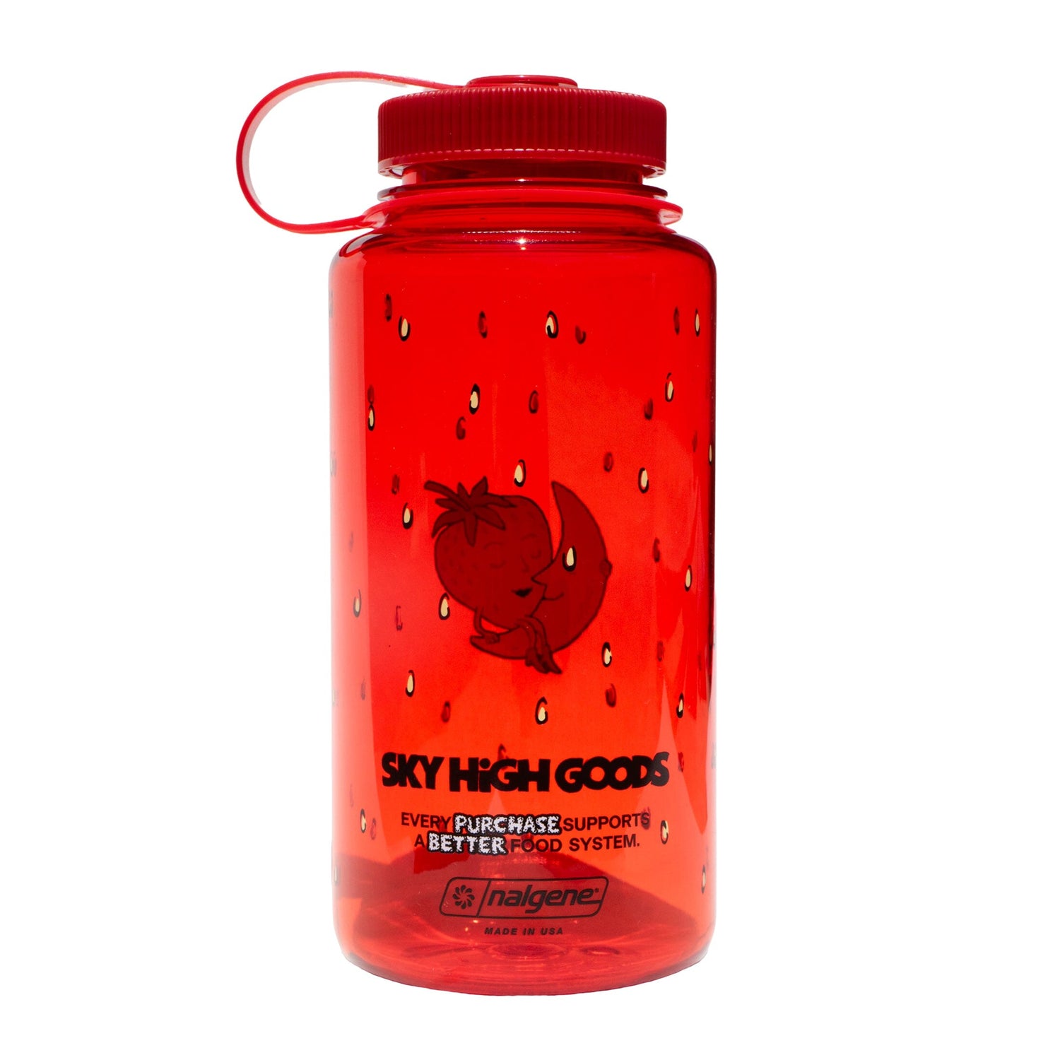 Strawberry Water Bottle Water Bottle Sky High Farm Goods 