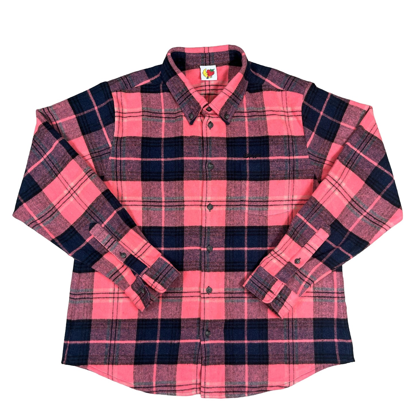Flannel Button Down - Pink Shirts & Tops Sky High Farm Goods 