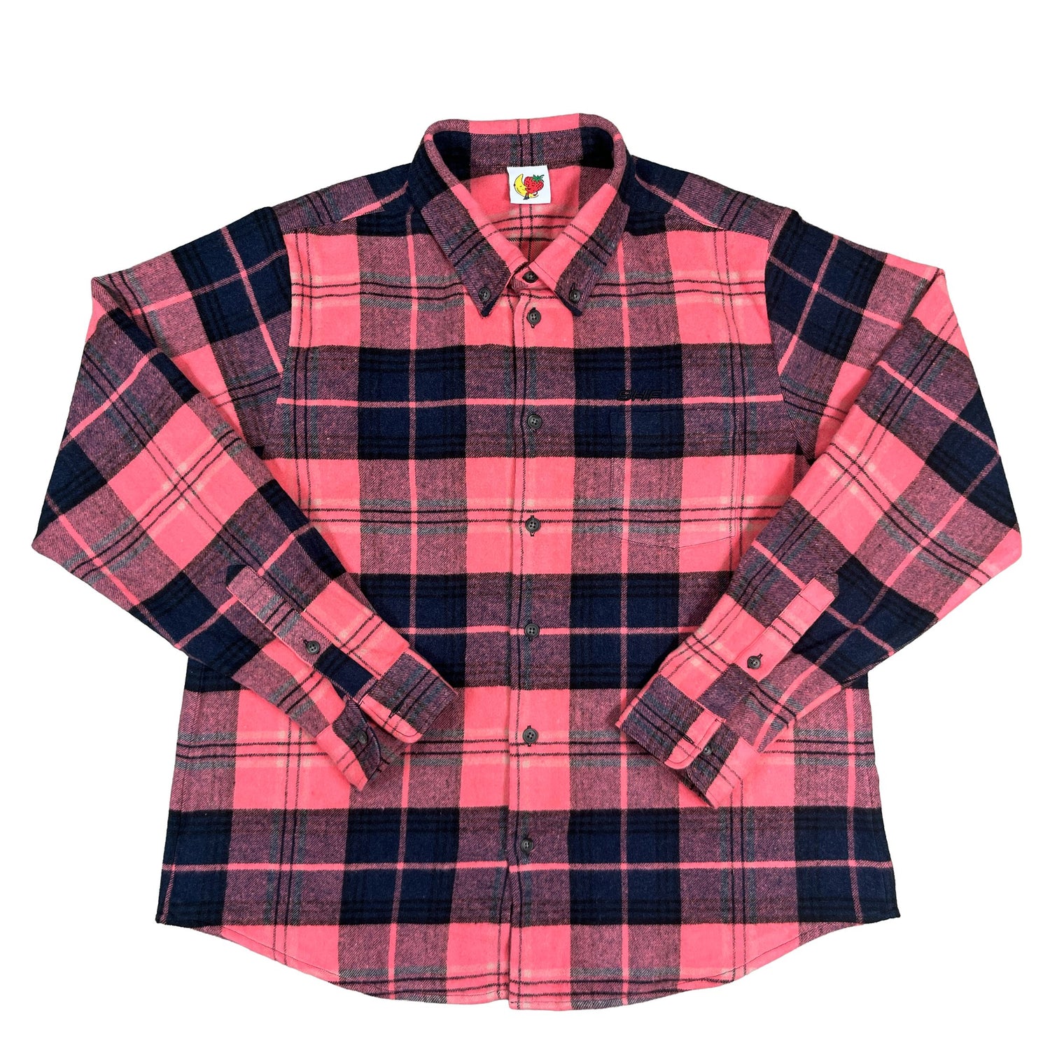 Flannel Button Down - Pink Shirts & Tops Sky High Farm Goods 