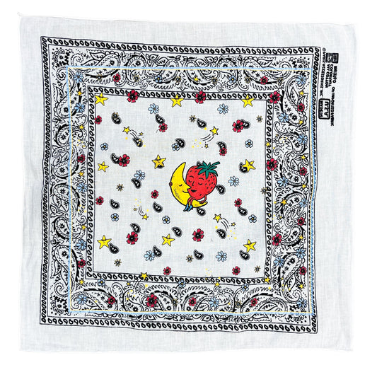 Vintage Bandana Bandanas VINTAGE White 