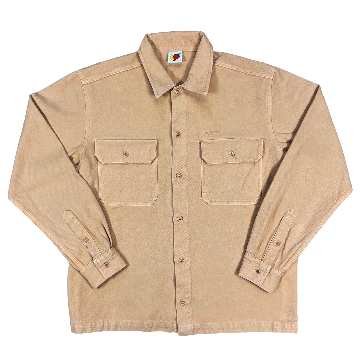 Canvas Work Overshirt - Beige Shirts Sky High Farm Goods 