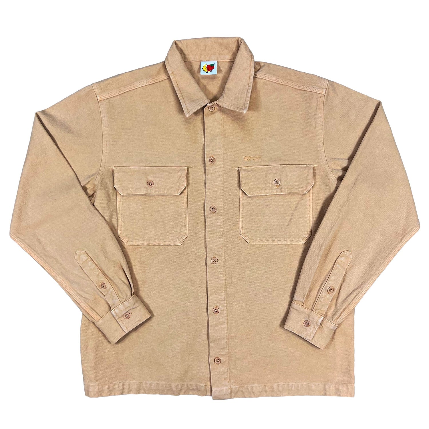 Canvas Work Overshirt - Beige Shirts Sky High Farm Goods 